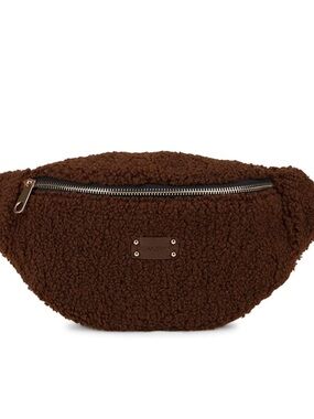 BearPaw Chocolate Brown Sherpa Belt Bag
